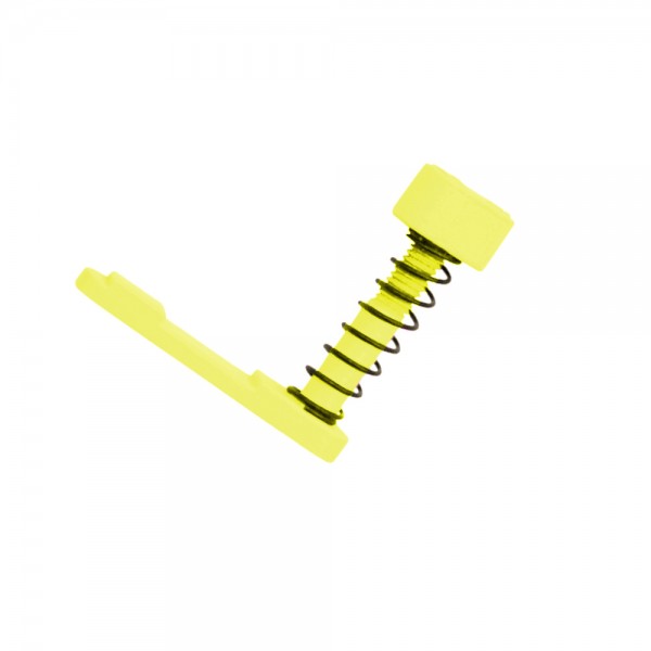 Magazine Catch Assembly w/Button and Spring–Cerakote Lemon Yellow 